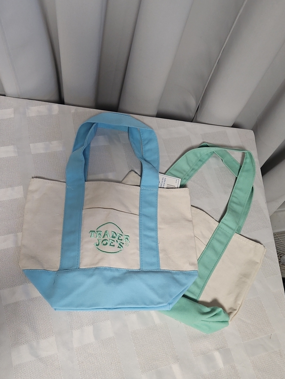 Set Of 2 Trader Joe's Mini Totes - Pastel
